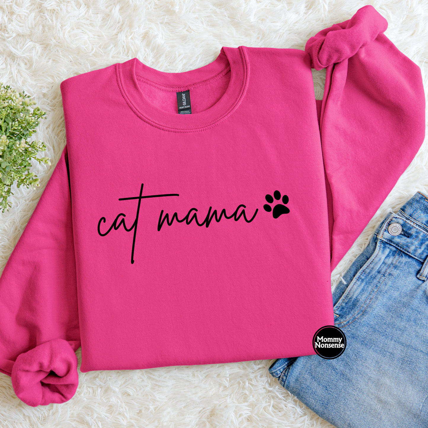Cat Mama (blk)- DTF TRANSFER (L456) DTF Transfer