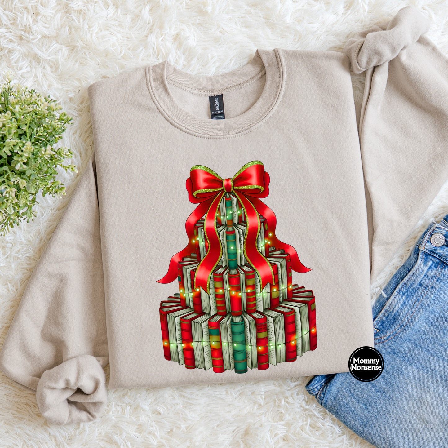 Christmas Tree of Books- DTF TRANSFER (L87) DTF Transfer