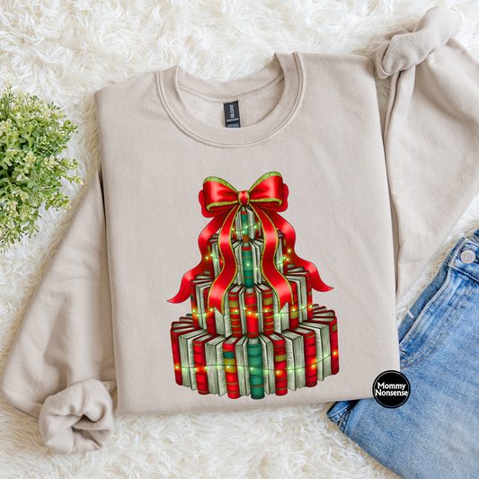 Christmas Tree of Books- DTF TRANSFER (L87) DTF Transfer