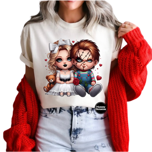 Chucky And Bride  -DTF TRANSFER (H17) DTF Transfer