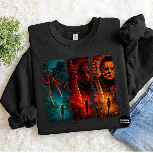 Colorful Horror Baddies - DTF TRANSFER (L8) DTF Transfer