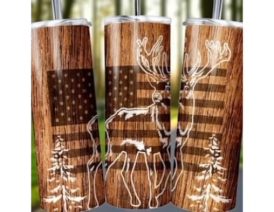 Deer With Tree 20 oz Tumbler