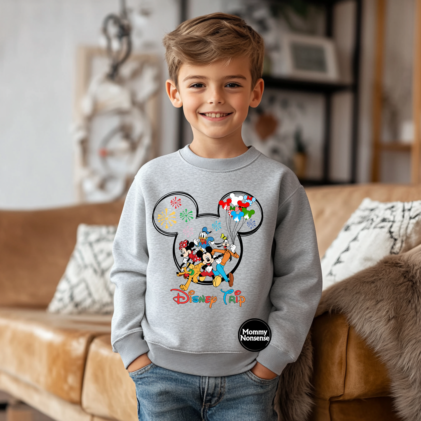 D Trip blk outline- DTF TRANSFER  (Z70)