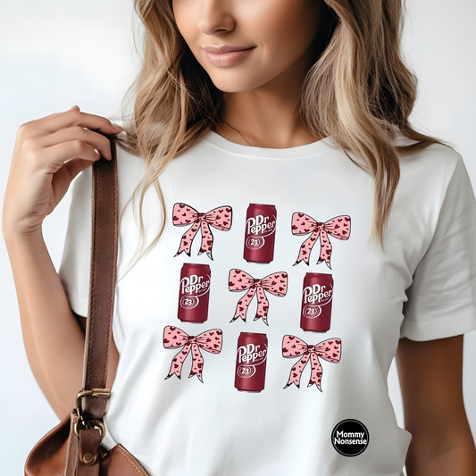 Dr Pepper bows- DTF TRANSFER  (P7)