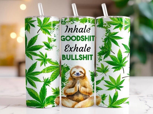Sloth Exhale Bullshit 20 oz Tumbler