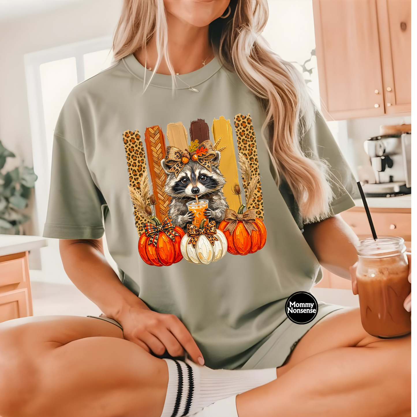 Fall Raccoon- DTF TRANSFER (L798) DTF Transfer