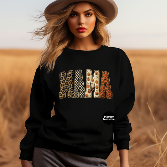 Fall MAMA Embroidery look affect -DTF TRANSFER (I9) DTF Transfer