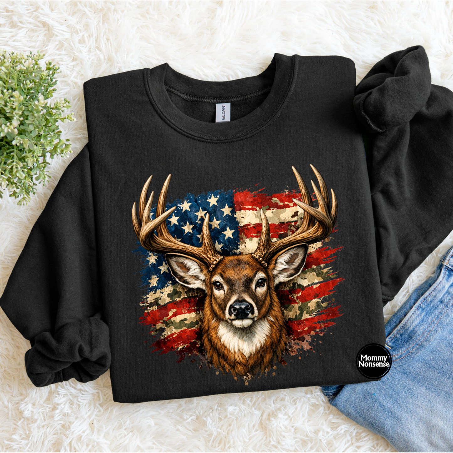 Deer Flag- DTF TRANSFER (L474) DTF Transfer