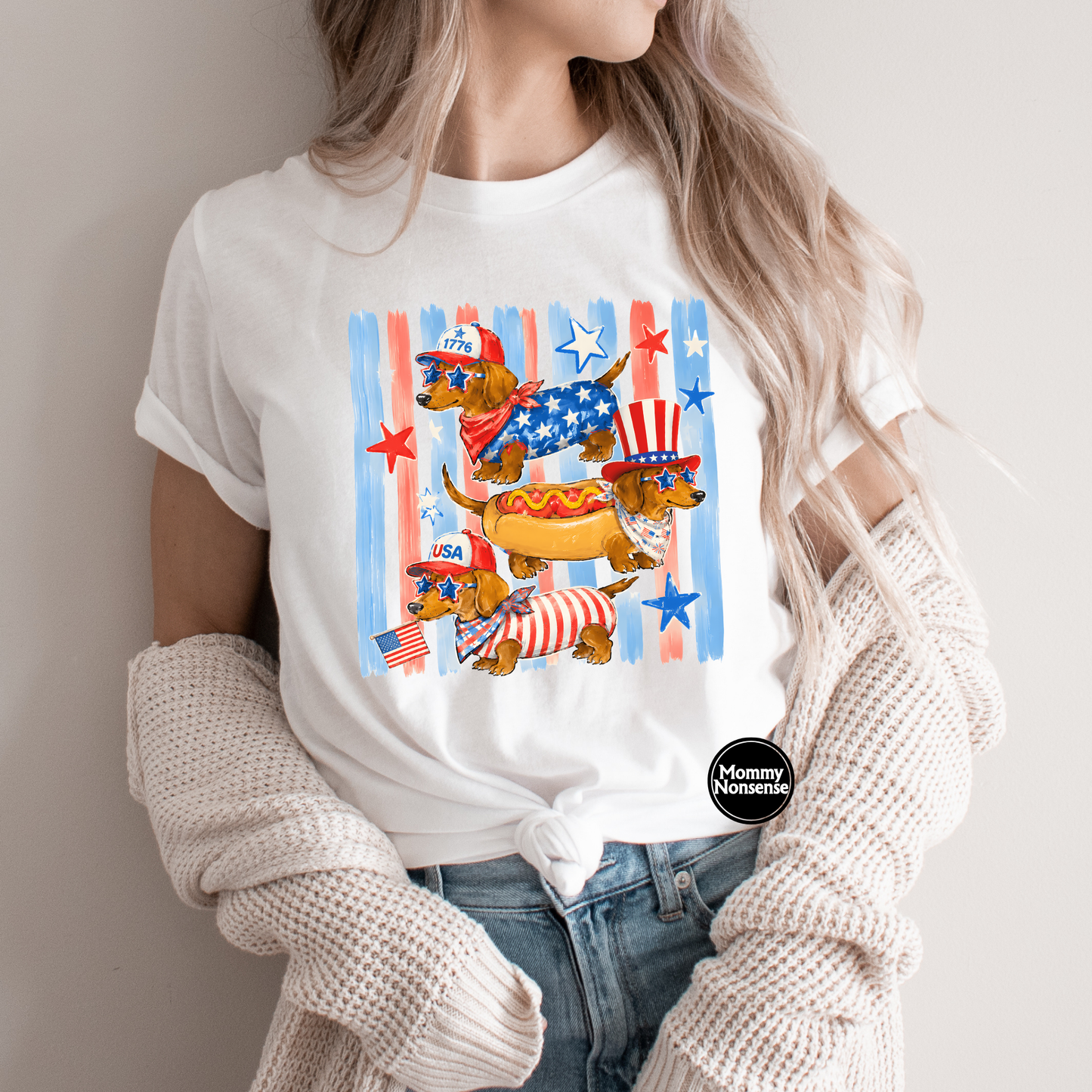 Patriotic Weiner Dogs- DTF TRANSFER (L701) DTF Transfer