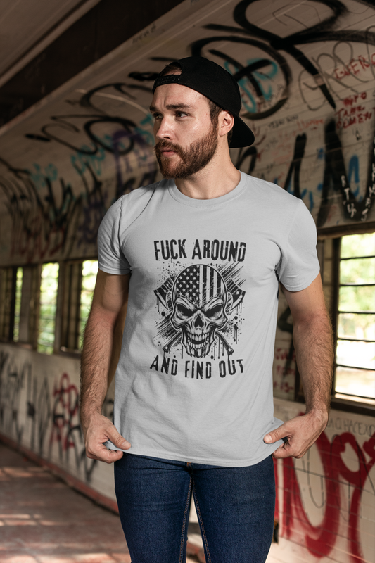 Fuck Around And Find Out crossbones skull - DTF TRANSFER (H5) COLD PEEL
