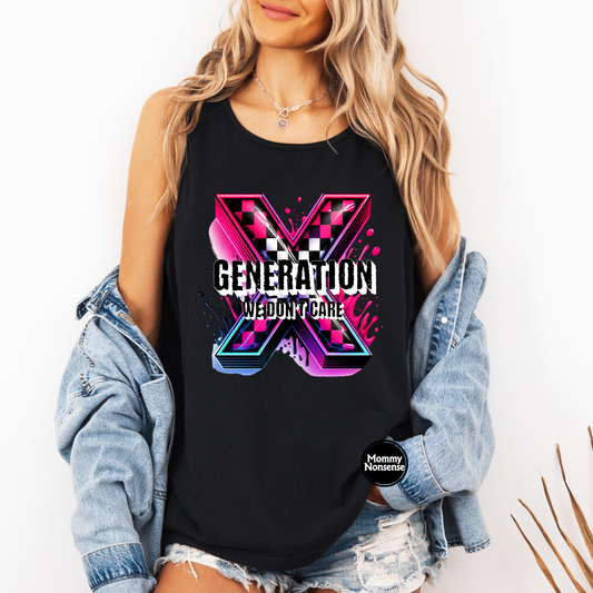 Gen X checkered- DTF TRANSFER (L864) DTF Transfer