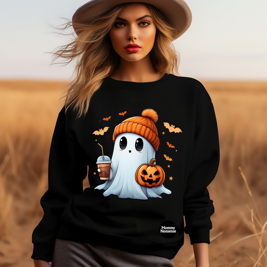 Ghost with coffee -DTF TRANSFER (J45) DTF Transfer