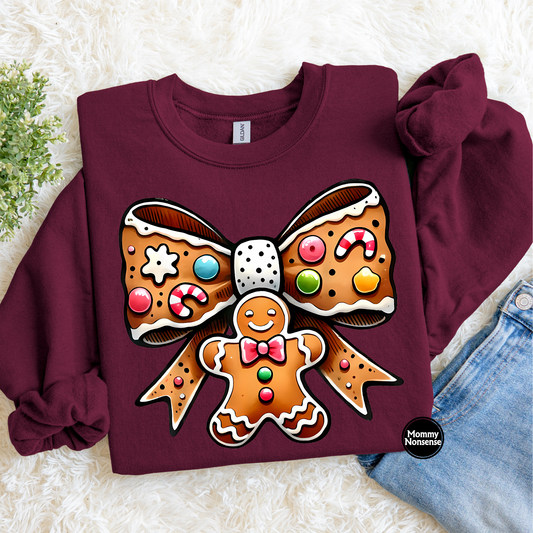 Gingerbread Man Bow - DTF TRANSFER (L154) DTF Transfer