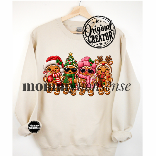 4 Christmas Gingerbread Digital Download