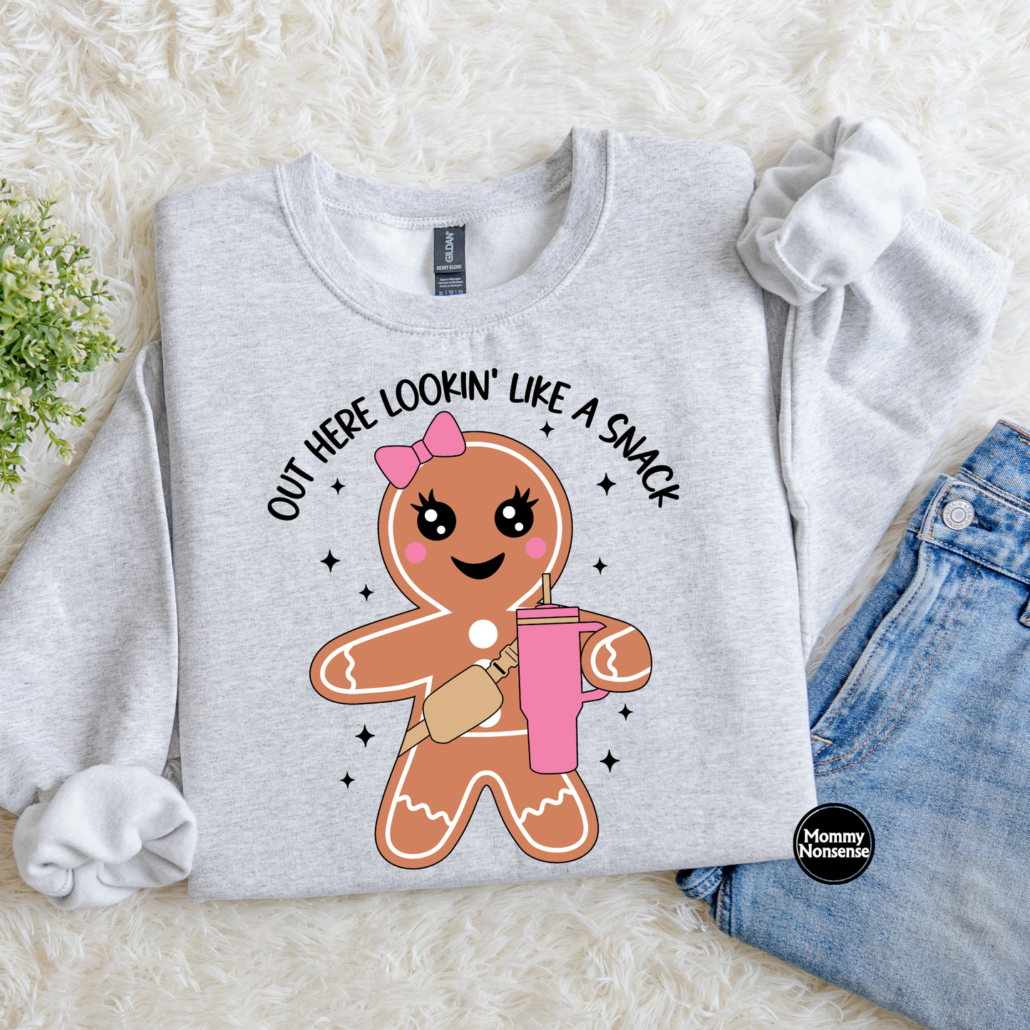 Out Here lookin Like A Snack Gingerbread Girl- DTF TRANSFER (L28) DTF Transfer