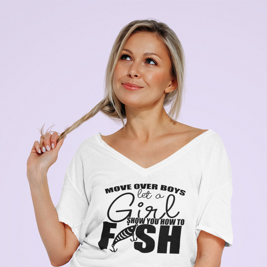 Girl Fishing - DTF TRANSFER (I5)