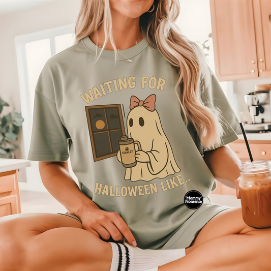 Waiting For Halloween Like... Girl Ghost-DTF TRANSFER (G15) DTF Transfer