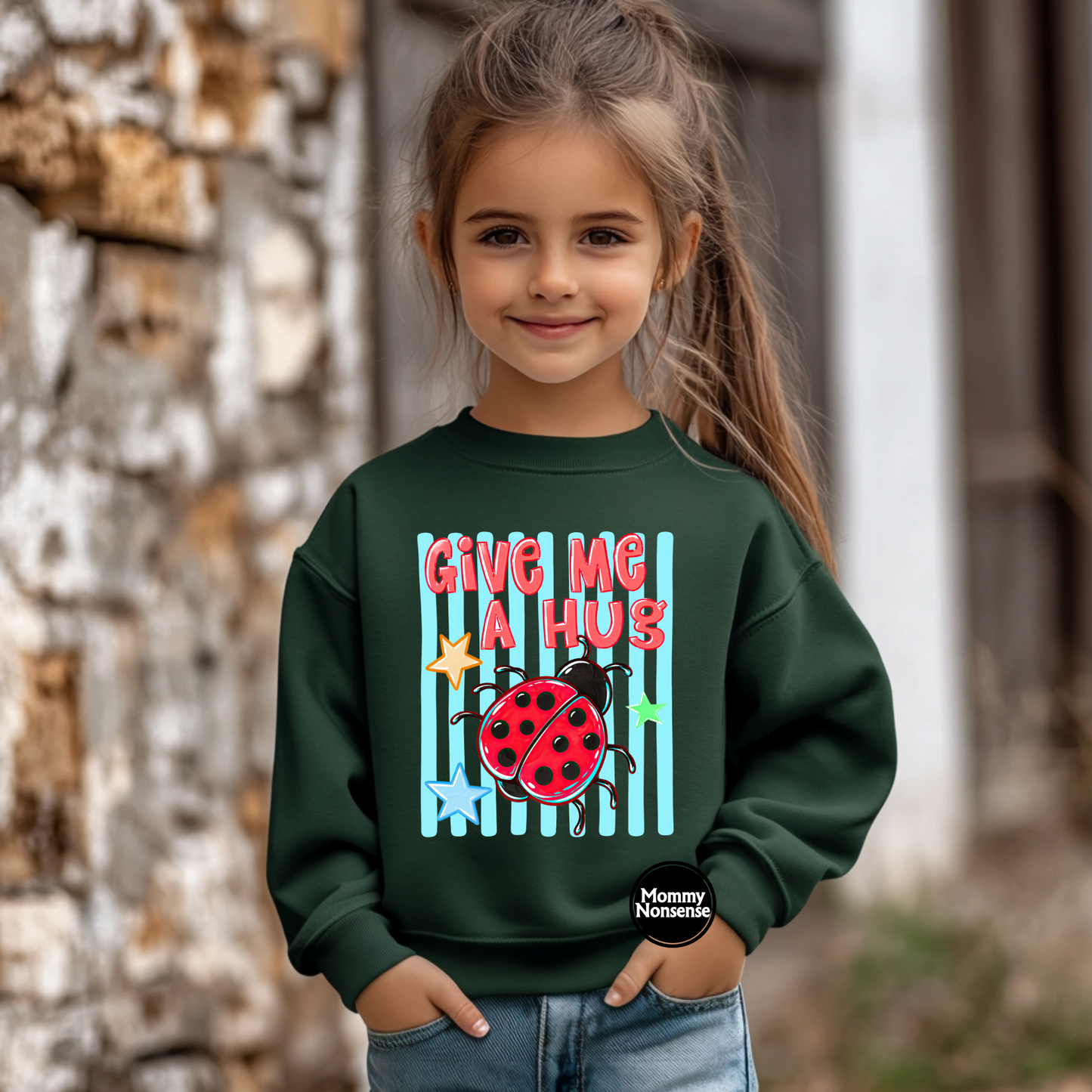 Give Me a Hug ladybug- DTF TRANSFER  (Z110)