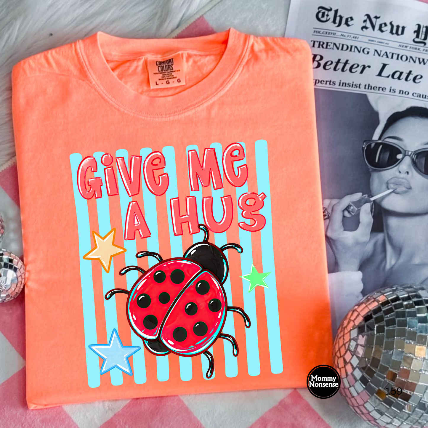 Give me A Hug ladybug- DTF TRANSFER (L702) DTF Transfer
