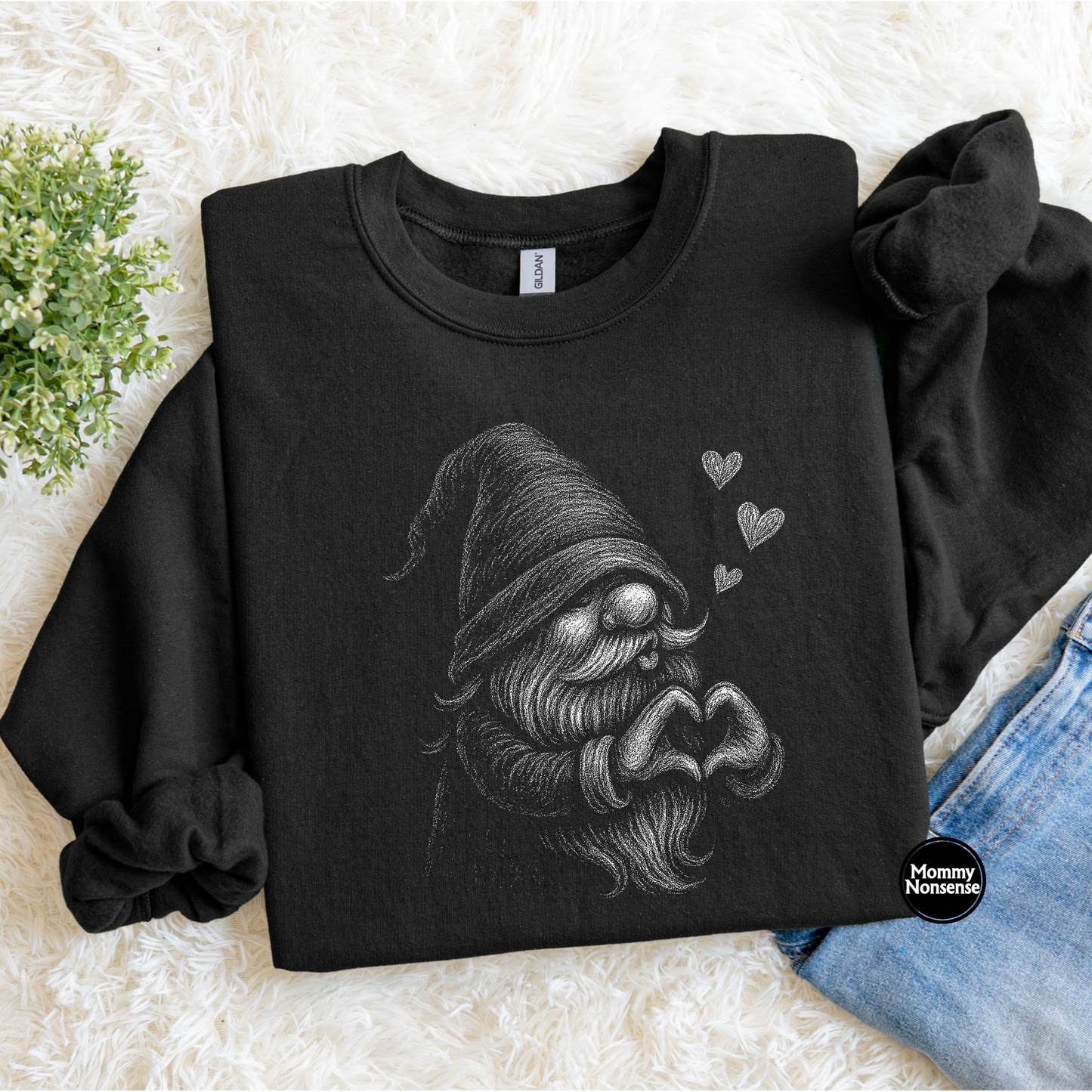 Half Tone Gnome V-day- DTF TRANSFER (L313) DTF Transfer
