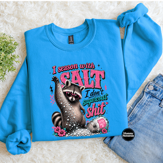 I Season With Salt raccoon- DTF TRANSFER (L800) DTF Transfer