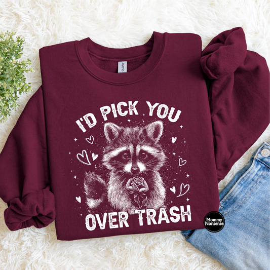 I'd Pick You Over Trash Raccoon- DTF TRANSFER (L298) DTF Transfer
