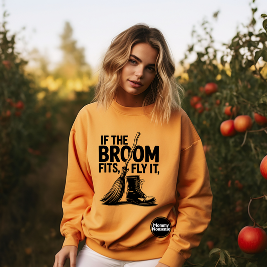 If The Broom Fits Fly It- DTF TRANSFER (K43) DTF Transfer