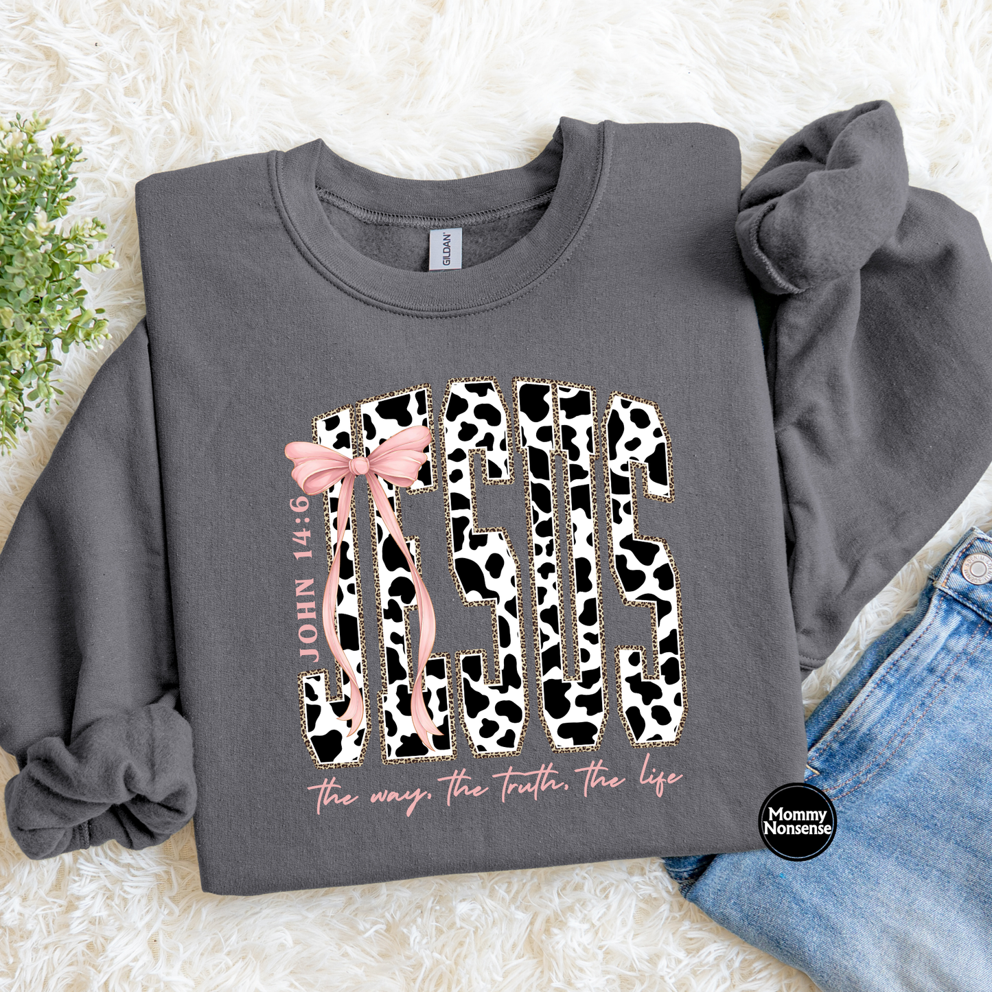 Jesus cow print- DTF TRANSFER (L365) DTF Transfer