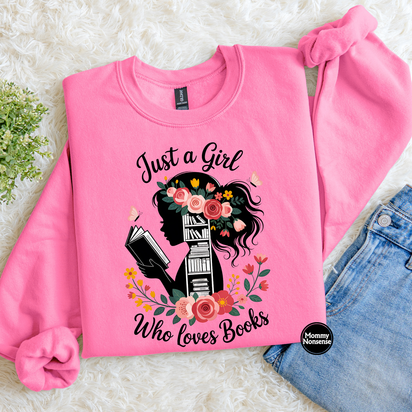 Just A Girl Who Loves Books- DTF TRANSFER (L61) DTF Transfer