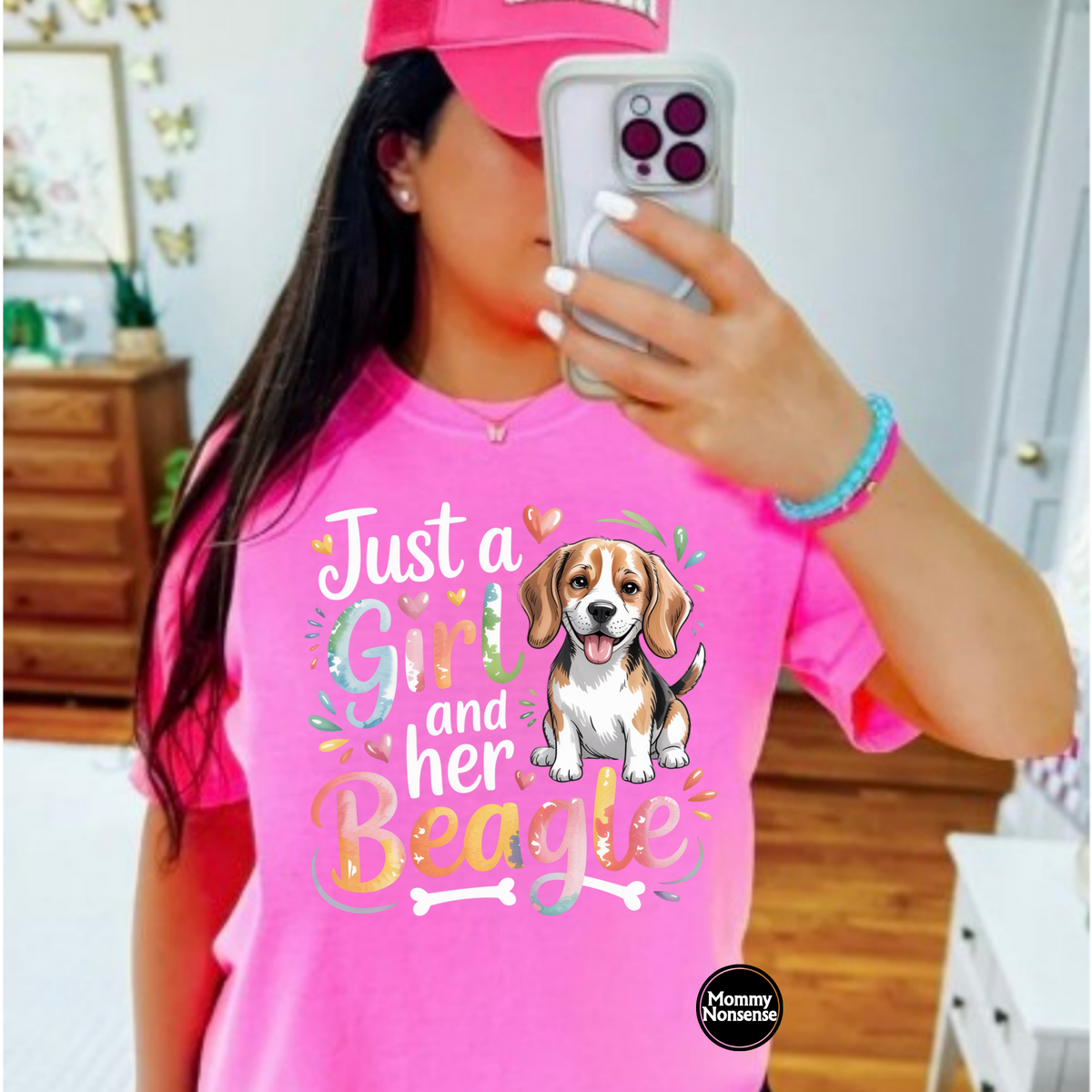 Just a girl and her Beagle- DTF TRANSFER (M107) DTF Transfer