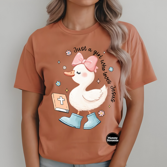 Just A Girl who loves Jesus - DTF TRANSFER (Z2)