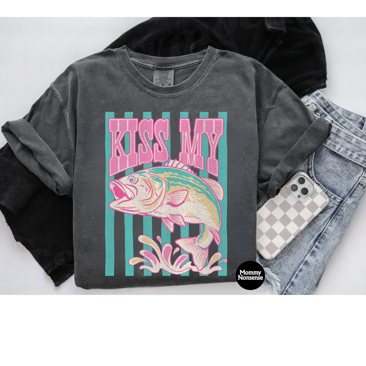 Kiss My Bass- DTF TRANSFER (M59) DTF Transfer