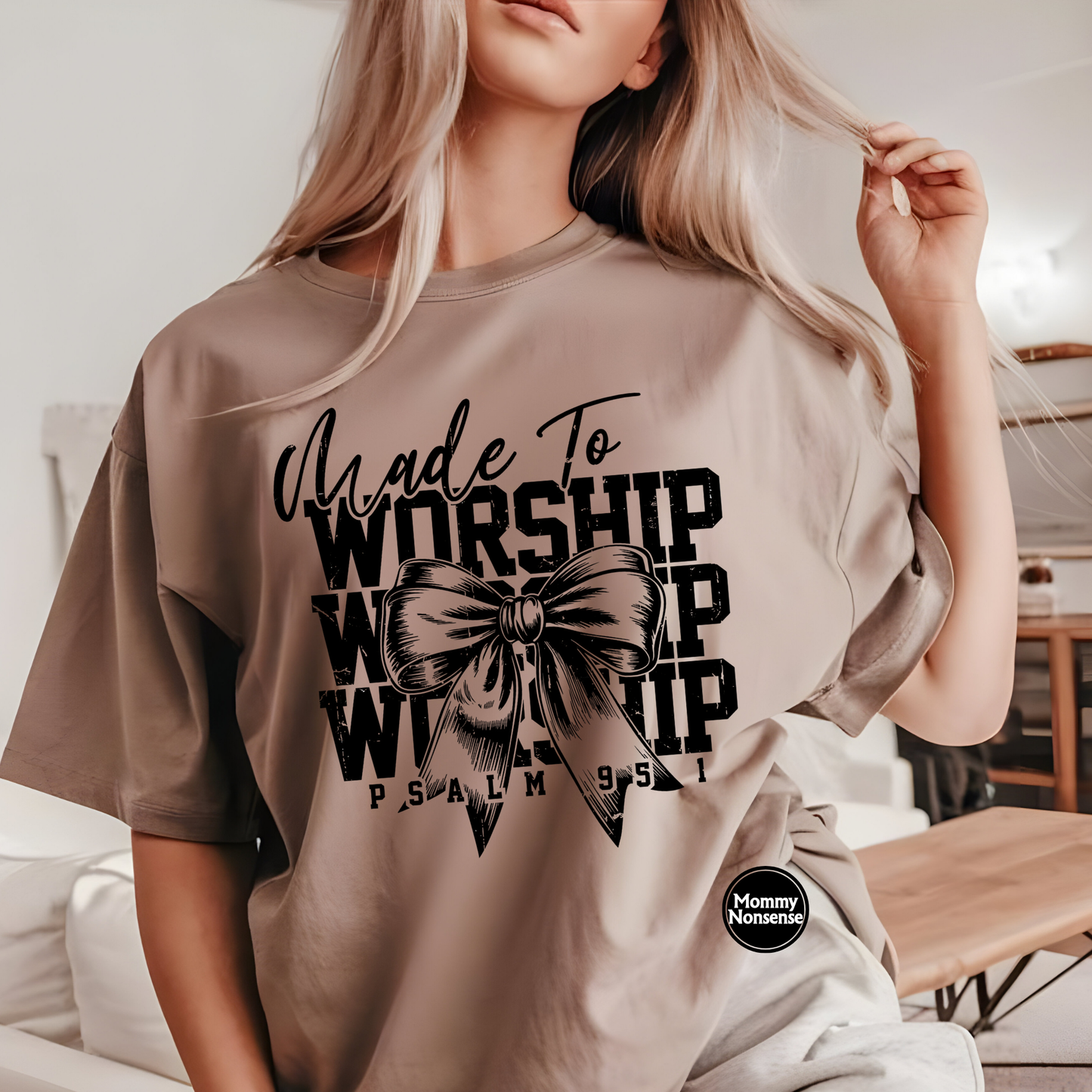 Made To Worship with bows -DTF TRANSFER (D5)