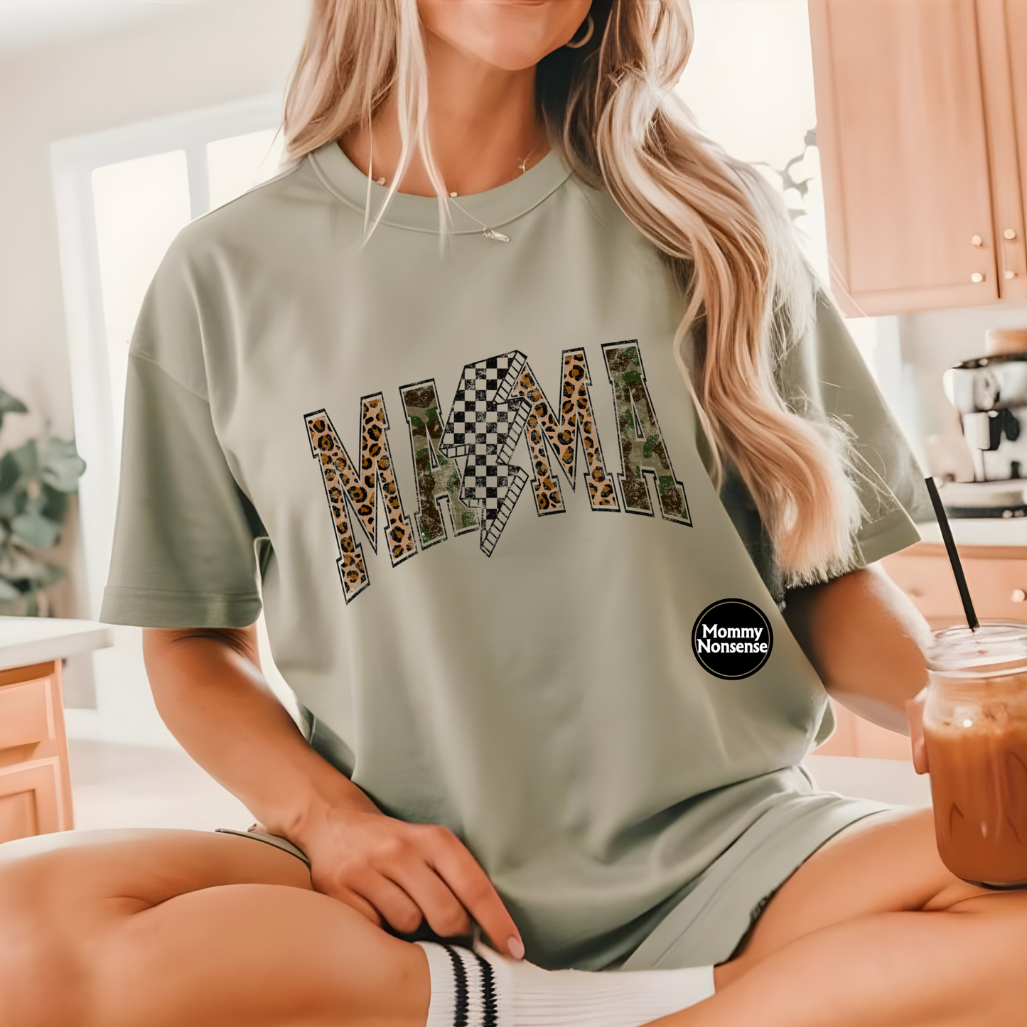 MAMA leopard and camo print- DTF TRANSFER (K27) DTF Transfer