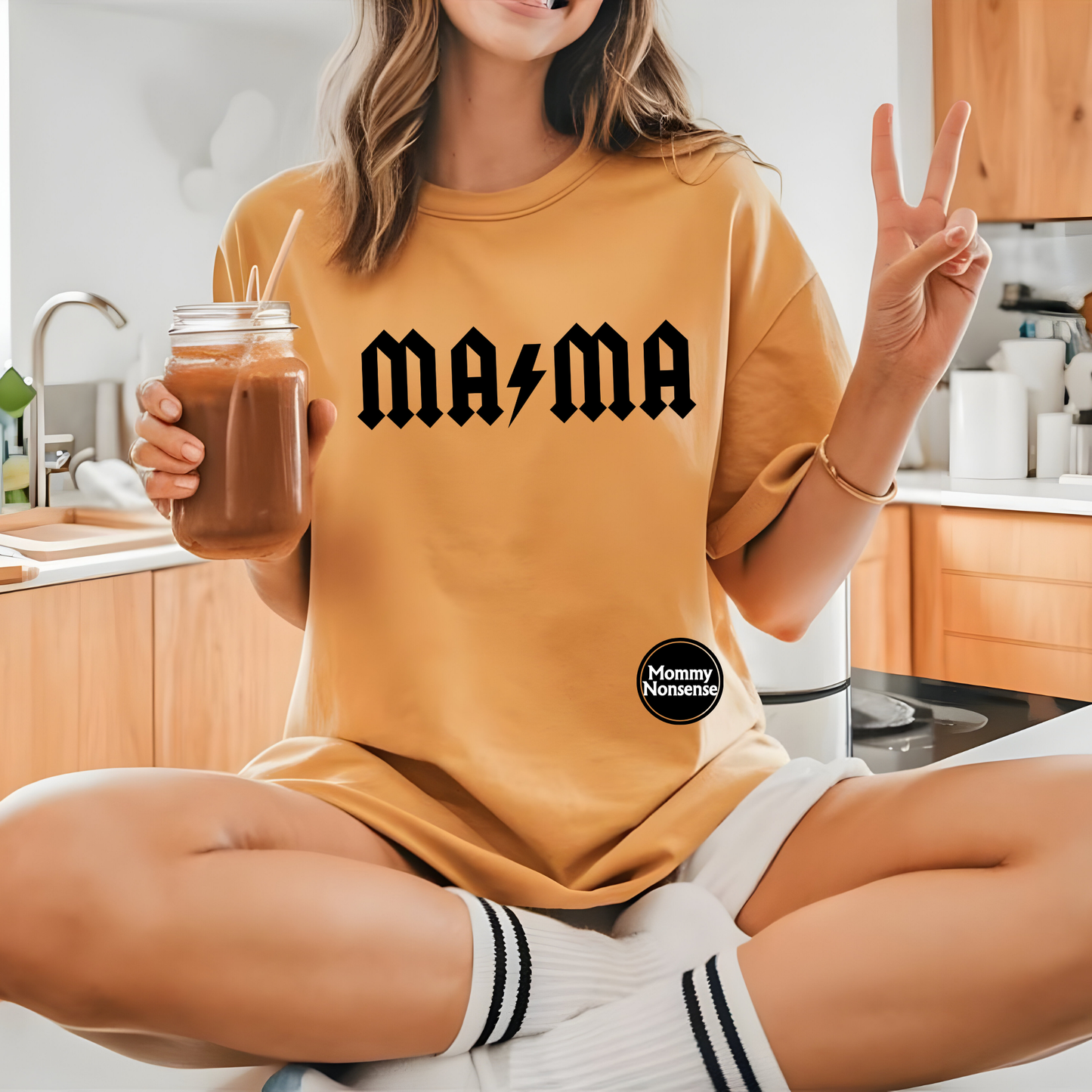 MaMa Lightning Bolt - DTF TRANSFER  (R7)