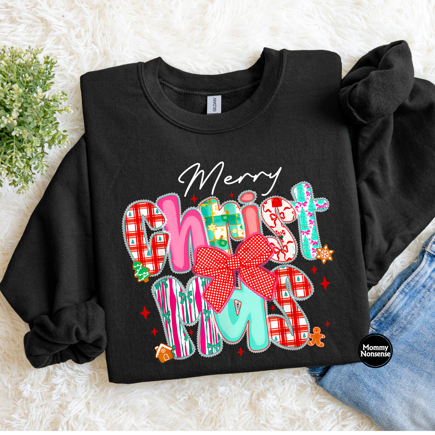 Merry Christmas bright - DTF TRANSFER (L145) DTF Transfer