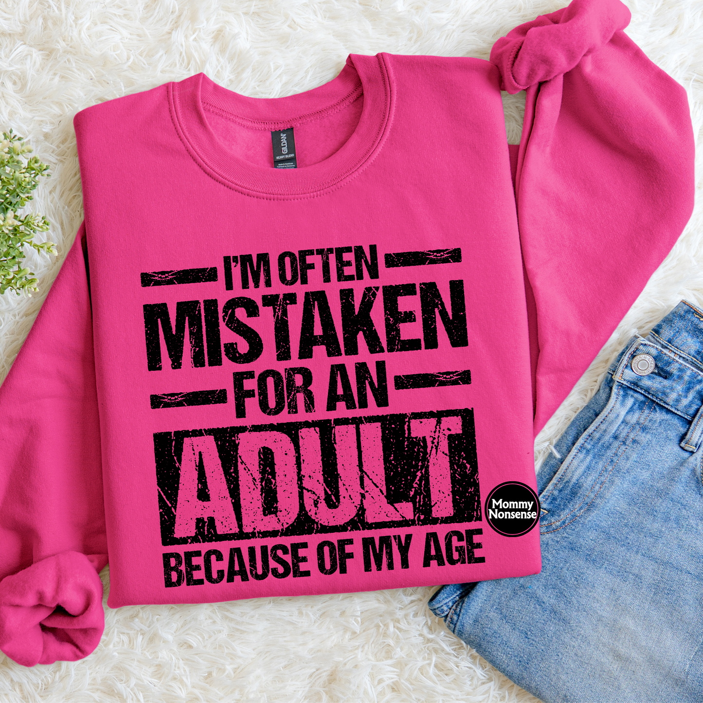 I'm Often Mistaken As An Adult (blk)- DTF TRANSFER (L75) DTF Transfer