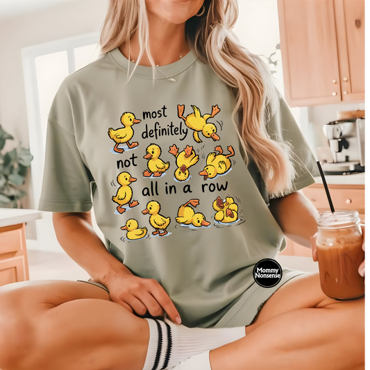 Not In A row Ducks- DTF TRANSFER (L947) DTF Transfer