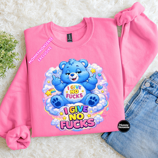 No Care Bear Blue- DTF TRANSFER (L405) DTF Transfer