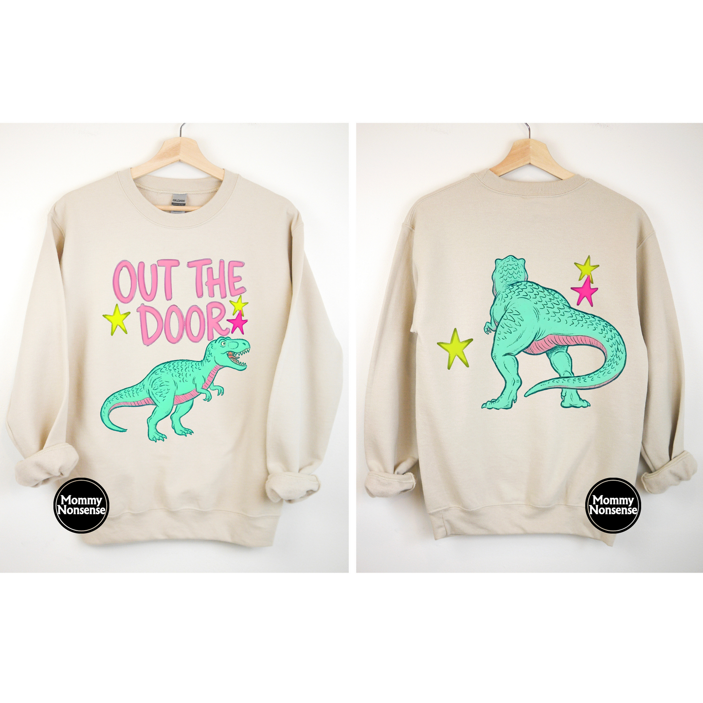 Out The Door Dinosaur- DTF TRANSFER (L741) DTF Transfer