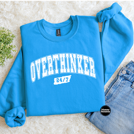 Overthinker (wht)- DTF TRANSFER (L582) DTF Transfer