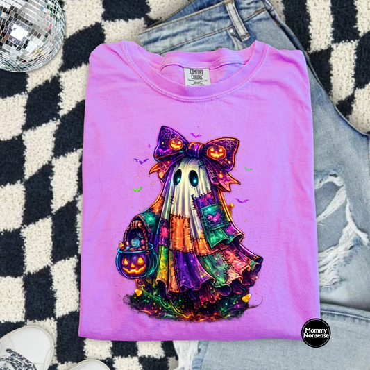 Patchwork ghost- DTF TRANSFER (L868) DTF Transfer