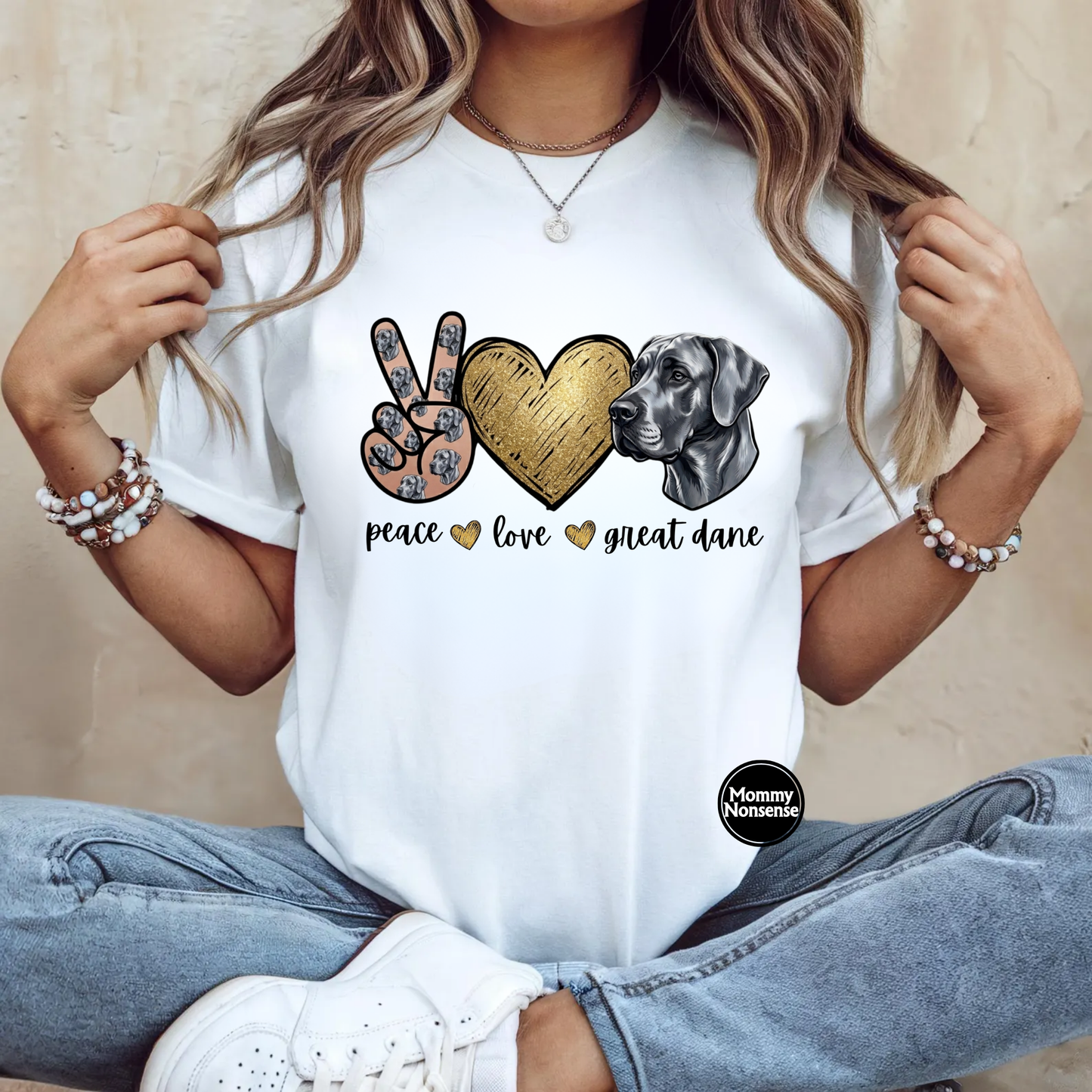 Peace Love Great Danes- DTF TRANSFER (L830) DTF Transfer