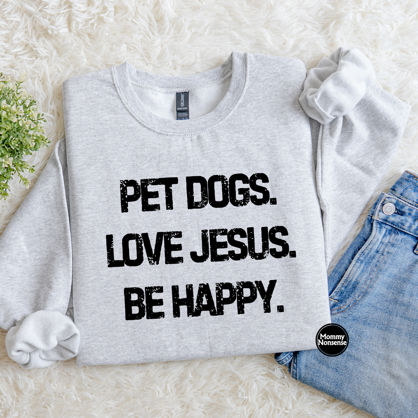 Pet Dogs Love Jesus Be Happy- DTF TRANSFER (L300) DTF Transfer