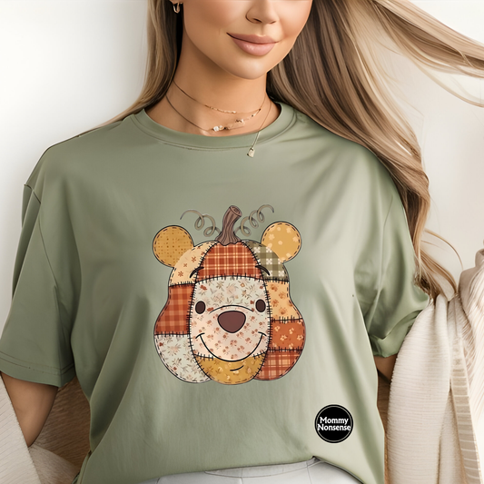 Bear Face Patchwork -DTF TRANSFER (I2) DTF Transfer