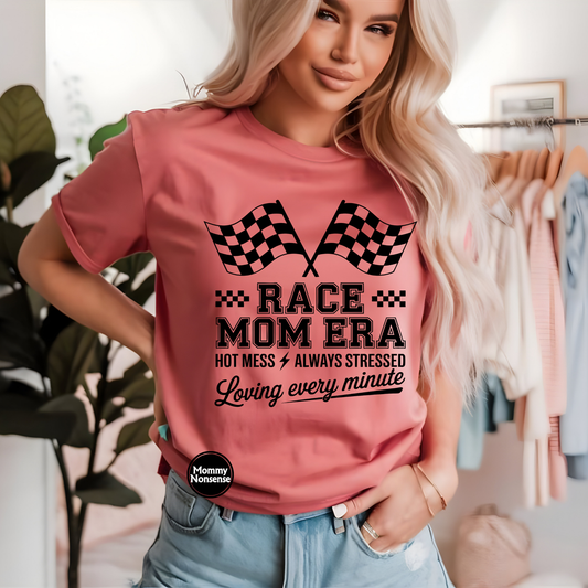 Race Mom Era (blk)-DTF TRANSFER (D19)