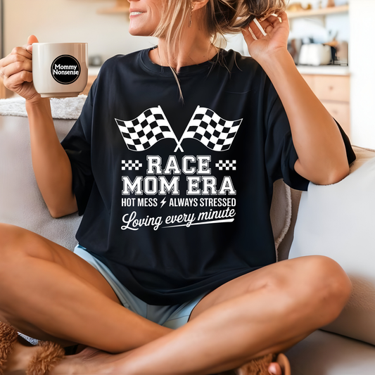 Race Mom Era (wht)-DTF TRANSFER (D20)