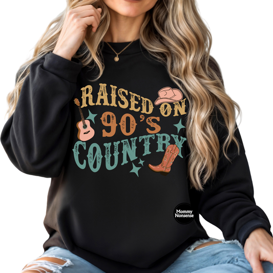 Raised On 90's Country -DTF TRANSFER (H93) DTF Transfer