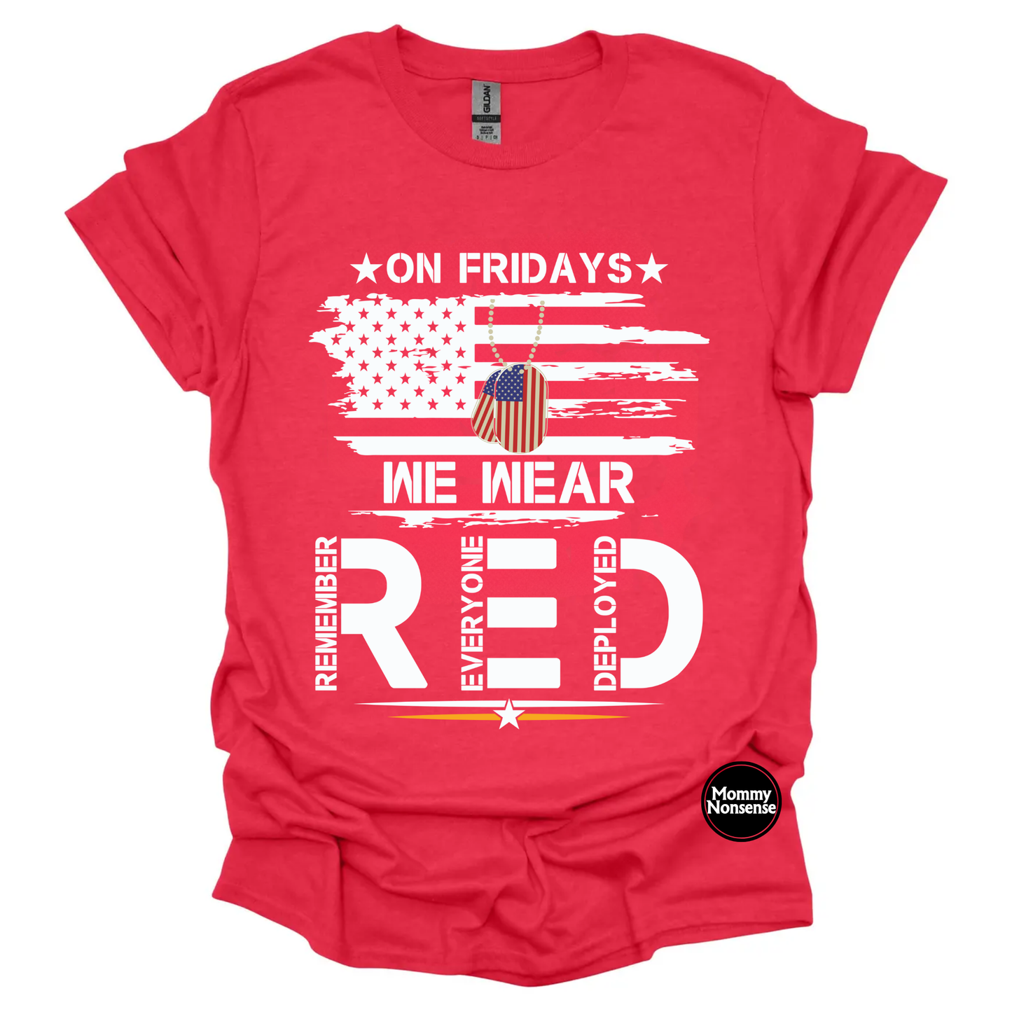 On Fridays We Wear Red (wht)- DTF TRANSFER (L759) DTF Transfer