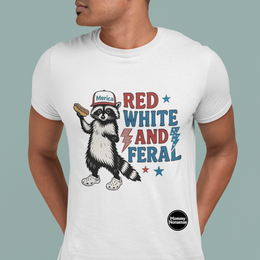 Red White And Feral - DTF TRANSFER (X4)